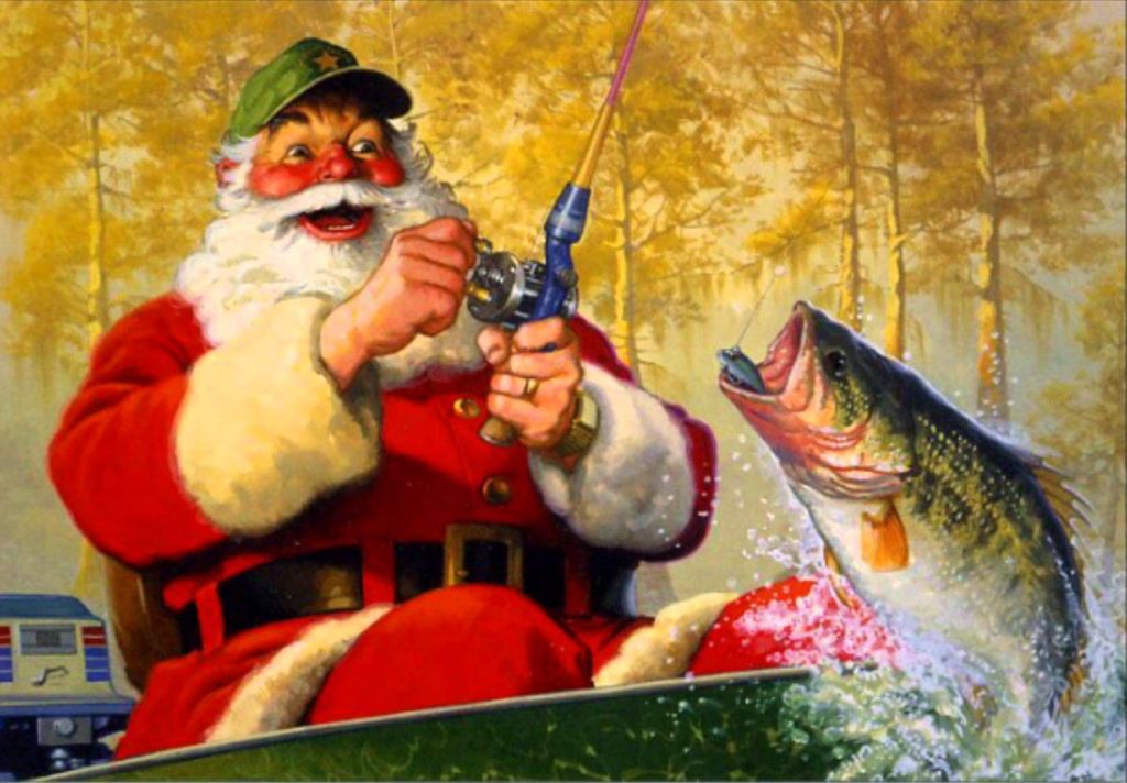Santa fishing