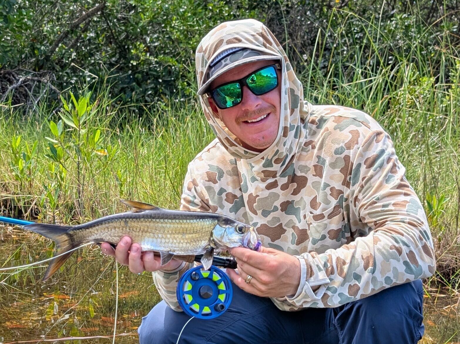 A baby tarpon caught in the River of Grass