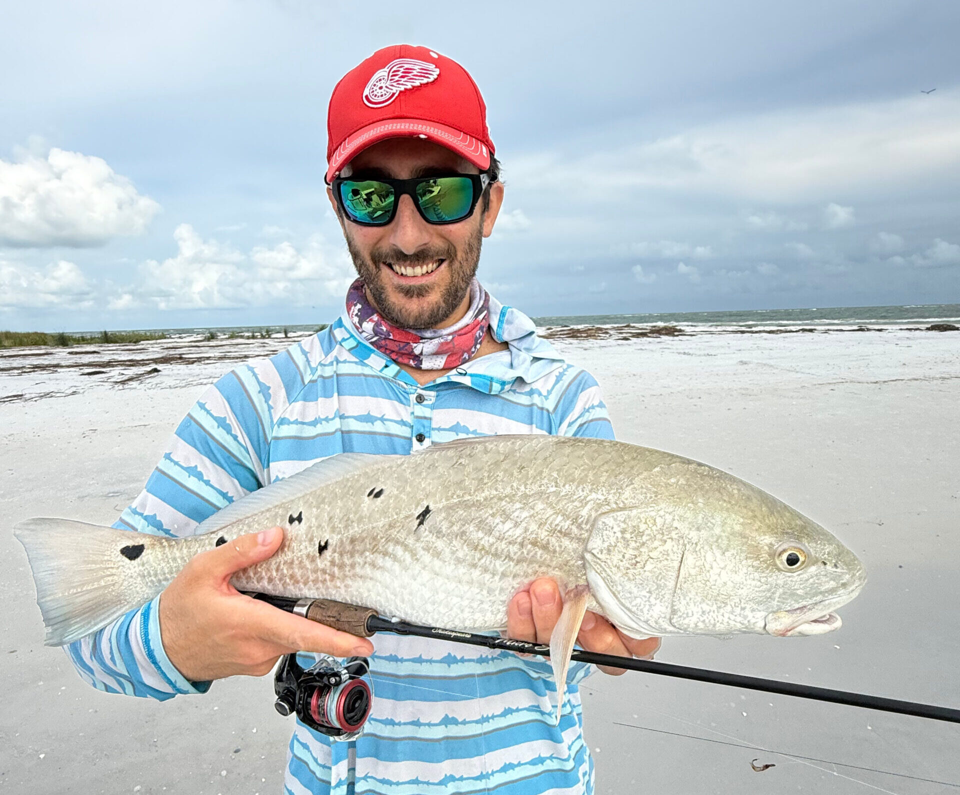 Redfish caught beach fishing